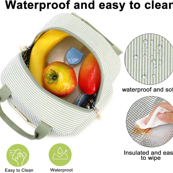 Lunch Box for Women Cute Lunch Bag Reusable Insulated Lunch Bags Large Capacity - Picture 2 of 9